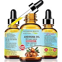 Brazilian ANDIROBA OIL 100% Pure Natural Virgin Unrefined Cold-pressed carrier oil 2 Fl oz 60 ml For Face, Skin, Body, Hair, Lip, Nails, Rich in vitamins C, E