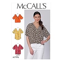 McCall Pattern Company McCall's Women's Loose-Fitting Short Sleeve Blouse Sewing Patterns, Sizes 16-22, various