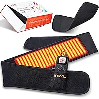 Infrared Light Therapy Wrap Belt for Body Pain Relief, 568 LEDs 830nm High Intensity red Light Therapy for Back Shoulder Neck Knee Lumbar, Rechargeable Timer for Use at Home Gift Package