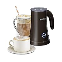 Proctor Silex Electric Hot & Cold Milk Frother, Automatic Warmer & Steamer for Latte & Cappuccino Foam, Brown