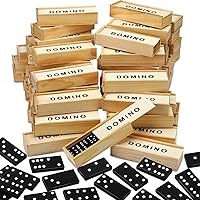 Hungdao 80 Pack Mini Dominoes Set Bulk Double 6 Dominoes Wooden Miniature Classic Board Games Dominoes Party Favor Travel Box Educational Toys for Adults with Brown Wood Case