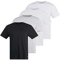 Levi's Mens Undershirts 4 Pack Mens Lightweight T Shirt Crew Neck Undershirt, 100% Cotton