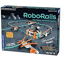 Thames & Kosmos RoboRails STEM Kit, Construct a Reconfigurable Robot Monorail System with Splitters, Cross Switch, Seesaw Mechanism, Modern-Day Model Train Set, Explore Physics & Gyroscopic Forces