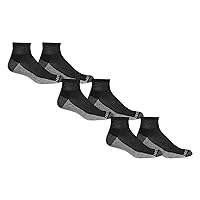 Fruit of the Loom Men's Essential 6 Pair Pack Casual Socks with Cushion and Arch Support