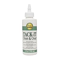 Aleene's 29-2 Tack-It Over & Over Liquid Glue 4oz, Clear