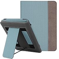 WALNEW Stand Case for 6” All-New Kindle (2022 Release), Multi-Viewing Stand Cover Flip Case with Two Hand Straps and Auto Sleep/Wake Fits Kindle (11th Generation) - 2022 Release (Blue)