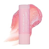 Color Balm Tinted Lip Conditioner in Rose, Nourishing Lip Balm for Women with Coconut Oil, Shea Butter & Vitamin E, Color Balm