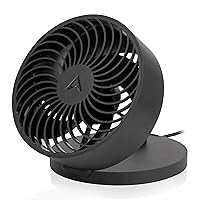 ARCTIC Summair - Foldable USB table fan, USB-A connection, Stroller Fan with 120 mm connection cable, stepless adjustable desk fan 600-2800 rpm - Black