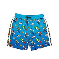 Super Mario Swim Shorts Boys Luigi Kids Gamer Swimming Trunks Pants
