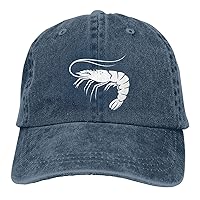 Painted Shrimp Hat Baseball Cap for Men Women Adjustable Outdoor Sports Dad Hats Black