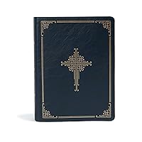 CSB Ancient Faith Study Bible, Navy LeatherTouch, Black Letter, Church Fathers, Study Note Commentary, Articles, Profiles, Easy-to-Read Bible Serif Type