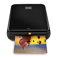 Kodak Step Wireless Color Photo Printer 2x3 Sticky-Back Paper for Bluetooth or NFC Devices (Black) Sticker Edition