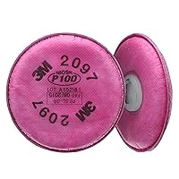 3M Particulate Filter 2097, P100 Respiratory Protection, with Nuisance Level Organic Vapor Relief (50 Pairs)