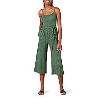Amazon Essentials Women's Jersey Cami Cropped Wide Leg Jumpsuit