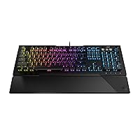 ROCCAT Vulcan 121 Mechanical PC Tactile Gaming Keyboard, Titan Switch, AIMO RGB Backlit Lighting Per Key, Anodized Aluminum Top Plate and Detachable Palm/Wrist Rest, Black