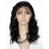Full Lace Wigs human hair for black women Body Wave Indian Hair 100% Virgin Remy Human Hair Wig Dark Brown 18 inches