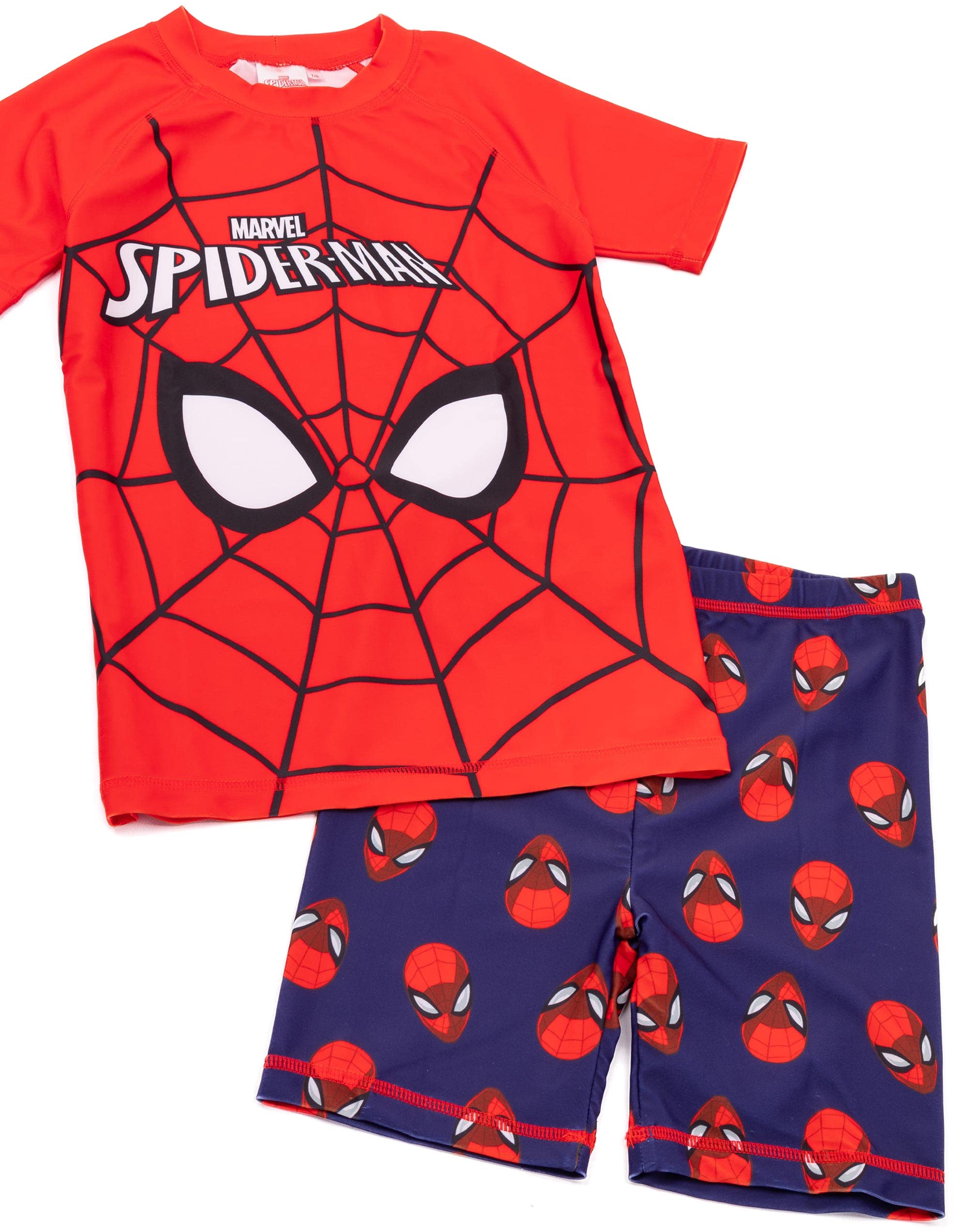 Marvel Spider-Man Swimsuit Boys Kids Two Piece Top Shorts Swim Set