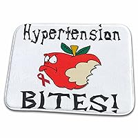 3dRose Funny Awareness Support Cause Hypertension Mean Apple - Dish Drying Mats (ddm-120547-1)