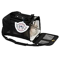 Original Deluxe Travel Pet Carrier, Airline Approved & Guaranteed On Board - Black Lattice, Medium