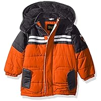 iXtreme Baby Boys Colorblock Expedition Puffer, Orange, 12M