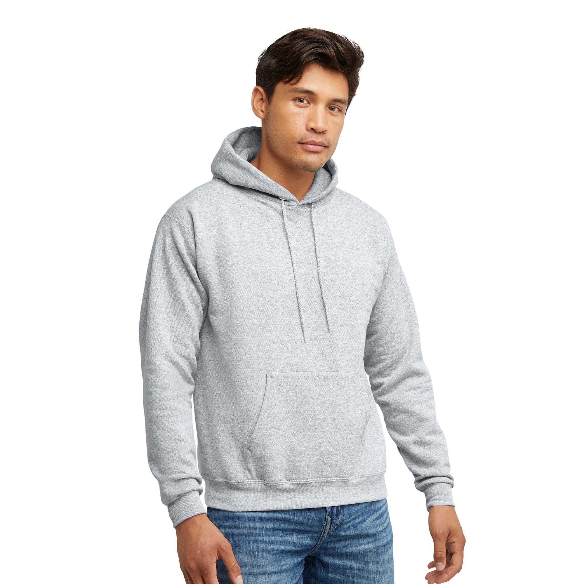 Hanes Men's Pullover EcoSmart Hooded Sweatshirt, ash, 4X Large
