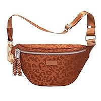 Bum Bag Plus Size Fanny Pack Belt Bag for Women, Fashion Waist Pack with Adjustable Strap, Travel Crossbody Bags Chest Bag(02-Leopard Brown)