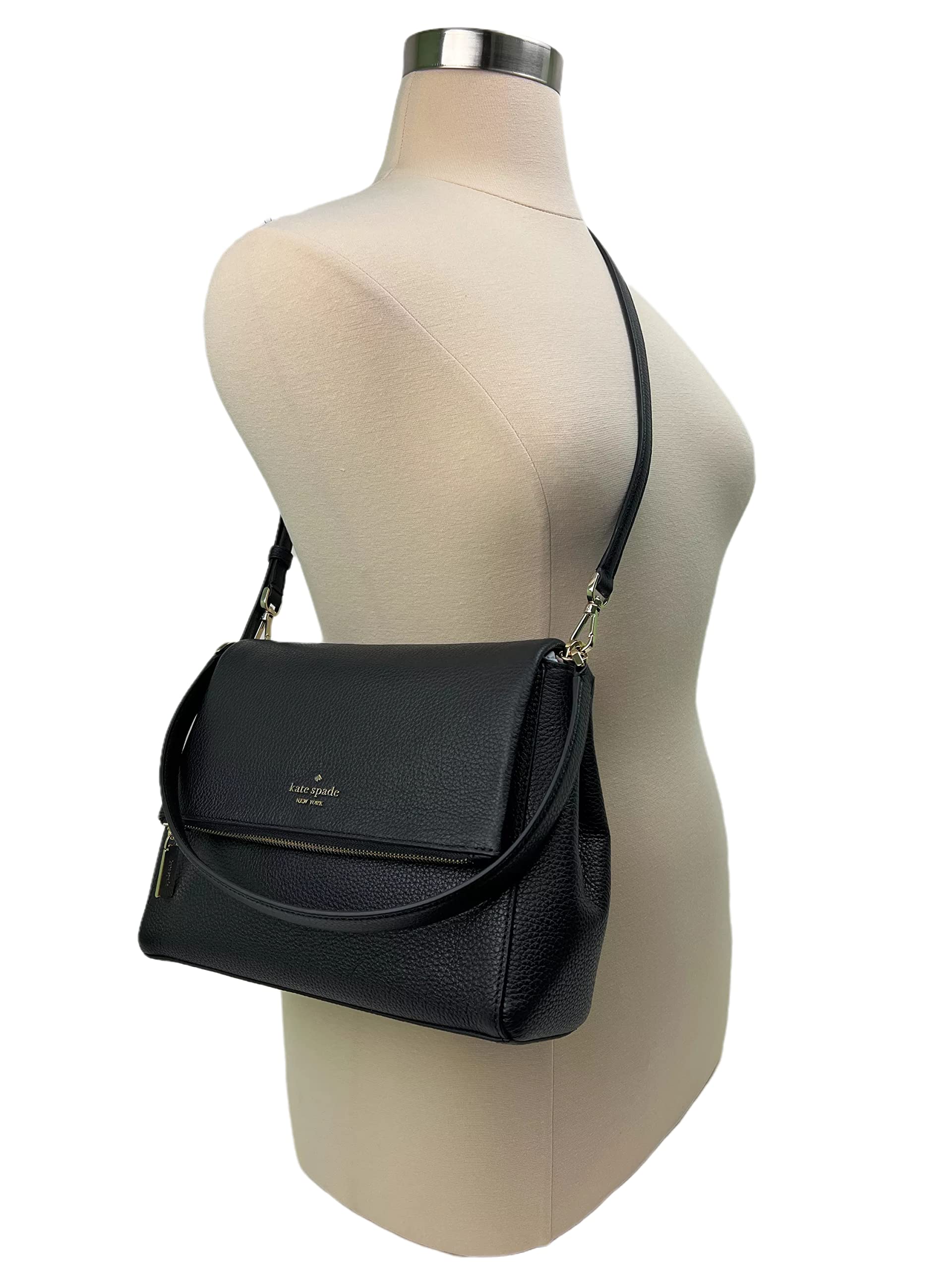 Mua Kate Spade Leila Medium Pebbled Leather Shoulder Bag (Black) trên  Amazon Mỹ chính hãng 2023 | Giaonhan247