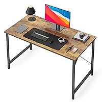 CubiCubi Computer Desk, 40 inch Home Office Small Desk, Modern Simple Style PC Table for Home, Office, Study, Writing, Vintage Brown