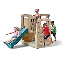 Step2 Woodland Climber II Kids Playset, Ages 2 –6 Years Old, Toddler Slide and Climbing Wall, Outdoor Playground for Backyard, Sturdy Plastic Frame, Easy Set Up