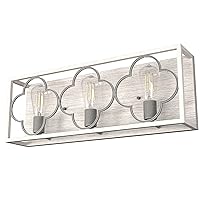 Hunter - Gablecrest 3-light Distressed White, Medium Size Vanity Light, Dimmable, Transitional Style, for Bedrooms, Kitchens, Foyers, Bathrooms - 19397