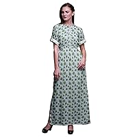 Bimba Rayon Ladies Printed Long Slit Dress Side Gown Boho Beach Long Maxi Gown Cocktail Party Maxi Slit Dress