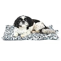 Furhaven ThermaNAP Self-Warming Cat Bed for Indoor Cats & Small Dogs, Washable & Reflects Body Heat - Quilted Faux Fur Reflective Bed Mat - Snow Leopard, Small