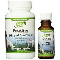 PetAlive Allergy Itch Ease and Skin & Coat Tonic ComboPack (one of each), 7.0 ounces Unit