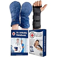 Bundle: Heat Therapy Arthritis Gloves (Lavender Scented, Universally Sized, 1 Pair, Blue)