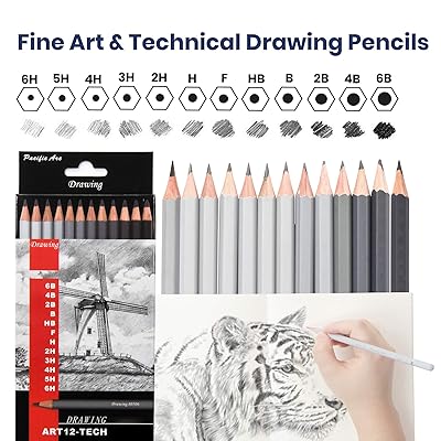 Pacific Arc Premium Graphite Drawing Pencils for Artists - Professional  Pencils for Drawing, Drafting, Sketching and Shading - Great Non Toxic Art