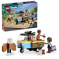 LEGO 42606 Friends Rollendes Café, 2 Spielfiguren, Hund, Kaffeemaschine
