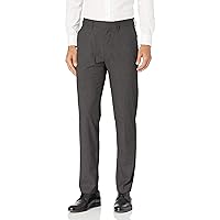 Men's Slim Fit Flat Front Super Flex Waistband Stretch Dress Pant