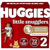 Huggies Size 2 Diapers, Little Snugglers Baby Diapers, Size 2 (12-18 lbs), 72 Count