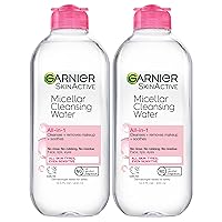 Micellar Water for All Skin Types, Facial Cleanser & Makeup Remover, 13.5 Fl Oz (400mL), 2 Count (Packaging May Vary)