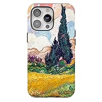 Cypresses Phone Case for iPhone - Cypresses by Van Gogh Matte Tough Phone Case for iPhone 11/12/13/14/Xr/Xs Vintage Style Phone Case, Protective, Shockproof and Stylish (iPhone 14 Pro Max)