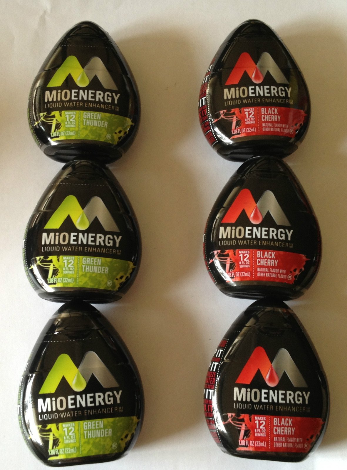 Mio Energy Water Enhancer Black Cherry & Green Thunder 1.08 (6 Pack)
