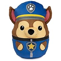 PAW Patrol Chase Squish Plush, Official Toy from The Hit Cartoon, Squishy Stuffed Animal for Ages 1 and Up, 8”