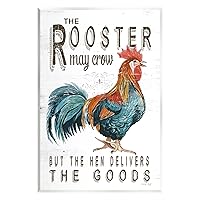 Stupell Industries Funny Rooster & Hen Phrase Wall Plaque Art by Cindy Jacobs