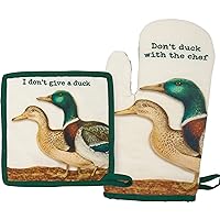 Primitives by Kathy I Don't Give A Duck; Don't Duck with The Chef Decorative Oven Mitt Potholder Set 7