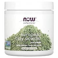 NOW Solutions, European Clay Powder, Pure Powder for a Detox Facial Cleansing Mask, 6-Ounce