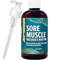 Massage Oils for Massage Therapy, Sore Muscle Massage Oil, Massage Oil for Sore Muscles, Arnica Massage Oil, Body Massage Oil, Warming Massage Oil, Massaging Oil, Oil for Massage Therapy – 8.8oz