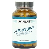 Twinlab L-Ornithine Free Form Amino Acid - L Ornithine HCL Amino Energy Supplement & Protein Metabolism Booster for Urea Detox, Post Workout Recovery and Liver Support - L Ornithine 500 mg, 100 Caps
