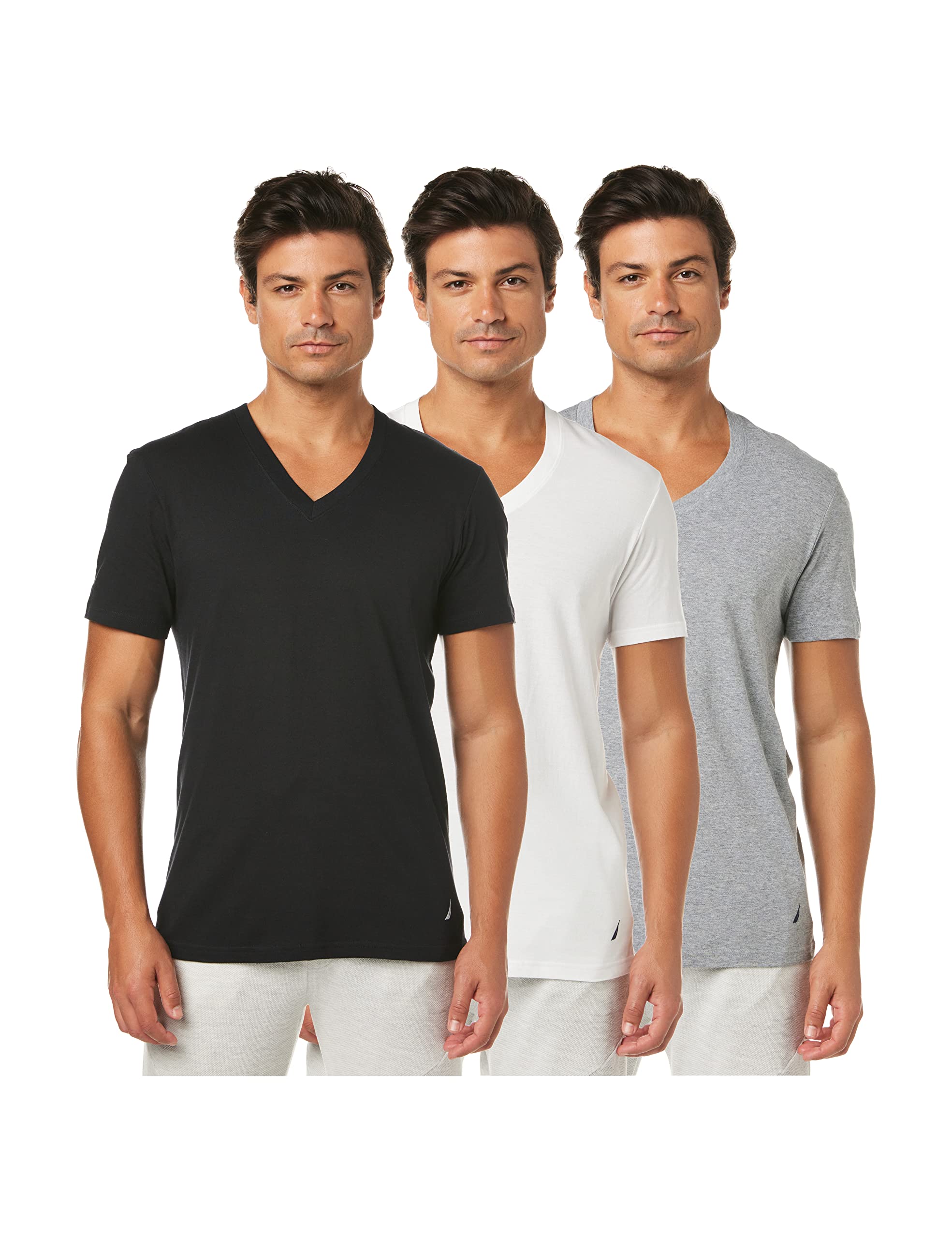 Nautica Men's Cotton V-Neck T-Shirt-Multi Packs