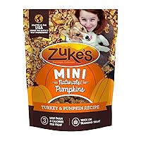 Zuke's Mini Naturals Pumpkins Dog Training Treats Turkey and Pumpkin Recipe, Soft Dog Treats