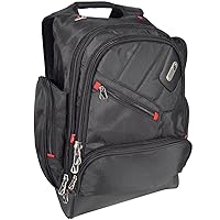 FUL Refugee 15 Inch Sleeve Laptop Backpack, Padded Computer Bag For Commute or Travel, 1680 Denier, Black